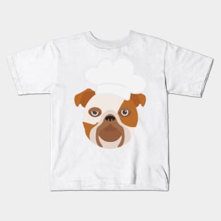 Bulldog With Chef Hat Kids T-Shirt